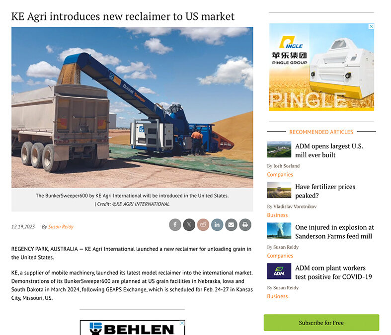 KE Agri introduces new reclaimer to US market