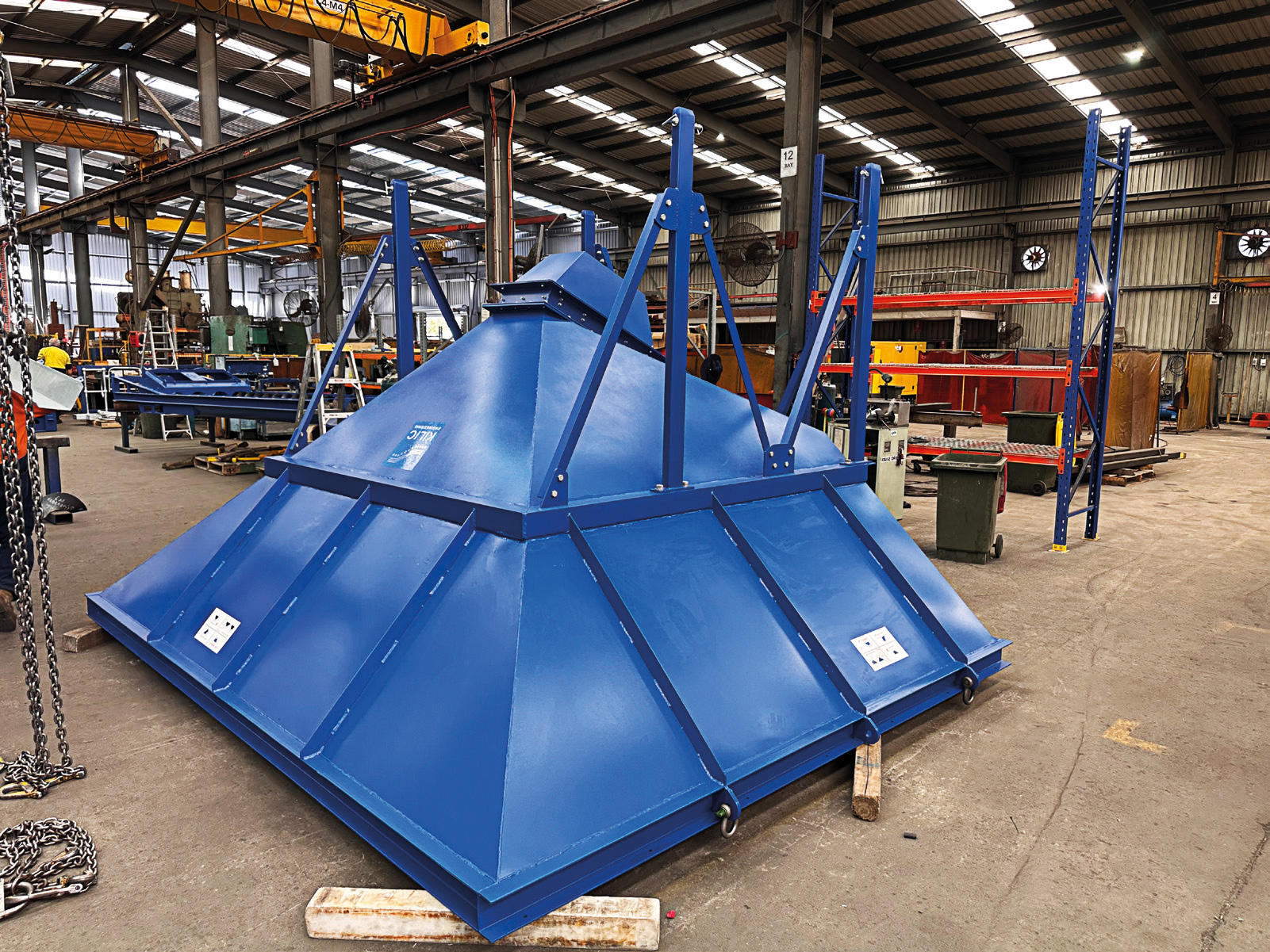 KE-inhouse-fabrication-hopper Kilic Engineering inhouse fabrication of hoppers and chutes.